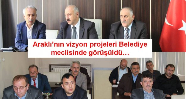 Araklı'nın vizyon projeleri Belediye meclisinde görüşüldü...