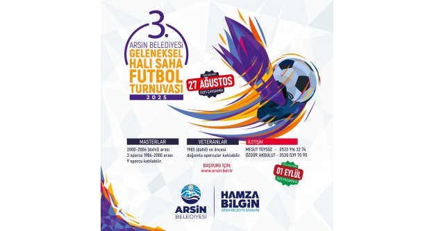 ARSİN BELEDİYESİ'NDEN  3. GELENEKSEL HALI SAHA  FUTBOL TURNUVASI