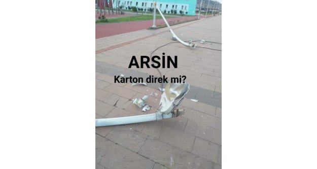 ARSİNE SAHİLE KOYULAN DİREKLER BİRER BİRER DEVRİLİYOR.