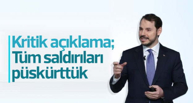 Bakan Albayrak'tan kritik açıklamalar: Tüm saldırıları püskürttük