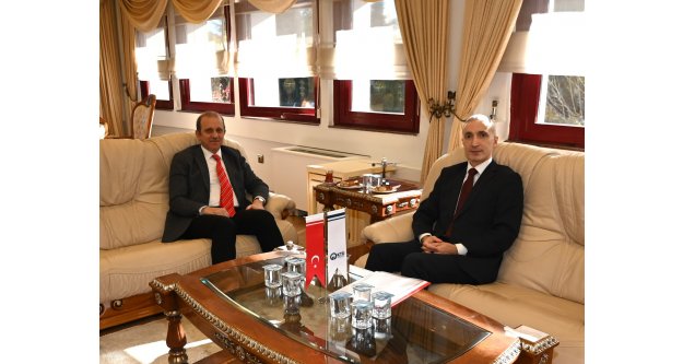 Başsavcısı Sedat Çelik KTÜ Rektörü Prof. Dr. Hamdullah Çuvalcı'yı ziyaret etti