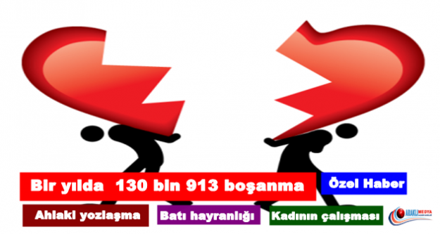 Bir yılda  130 bin 913 boşanma