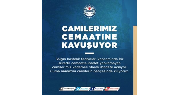 Cemaatle cuma namazı kılınabilecek camiler belli oldu.