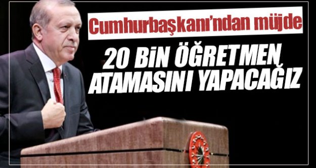 Cumhurbaşkanı'ndan öğretmen adaylarına müjde!