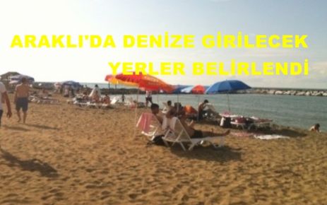 Denize Girilecek Yerler Belirlendi