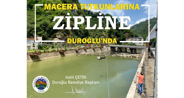 Duroğlu'nda Zipline ve Deniz Bisikleti halkın hizmetinde...