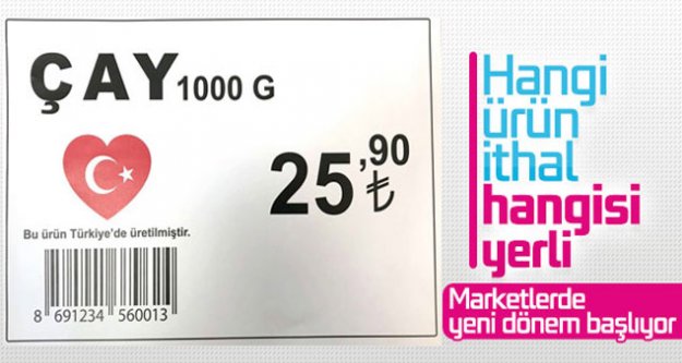 Etiketlere 'yerli malı' logosu geliyor...