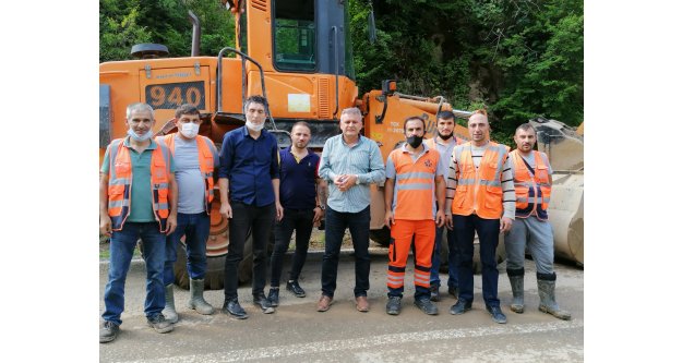 Gökhan Gedikli sel ve heyelan bölgesini ziyaret etti.