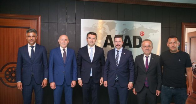 Halil Çetin ve beraberindeki heyet AFAD Başkanı Okay MEMİŞ'i ziyaret etti