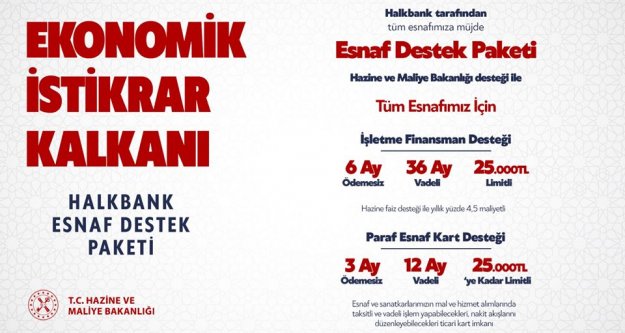 Halkbank aracılığı ile Esnaf Destek Paketi...
