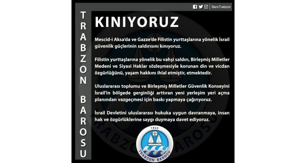 İsrail saldırısını kınıyoruz