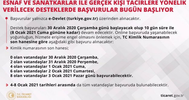 Kira ve hibe desteği başvuruları başladı.