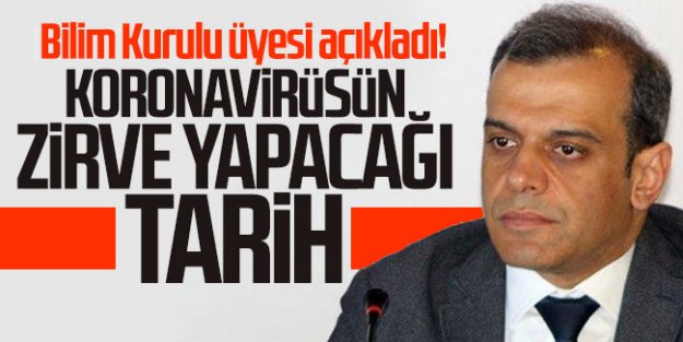 Koronavirüsün zirve yapacağı tarih...