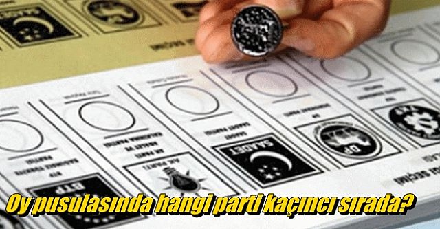 Oy pusulasında hangi parti kaçıncı sırada?