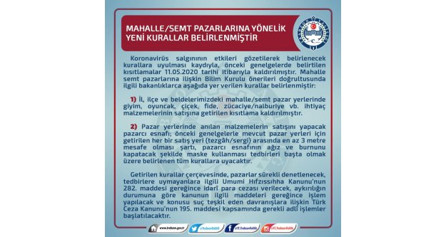 Pazar yerleriyle ilgili önemli karar