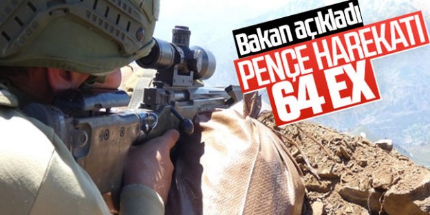 Pençe Operasyonu'nda 64 terörist etkisiz hale getirildi...