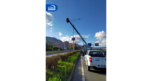 SAHİL YOLU ÇORUH EDAŞ İLE AYDINLANIYOR