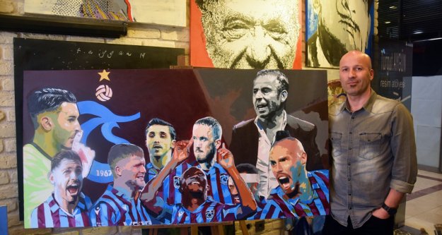 Şampiyon Trabzonspor'un yıldızları resmedildi