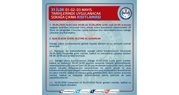 Sokağa çıkma yasağında nereler açık olacak?