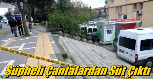 Şüpheli Çantalardan Süt Çıktı