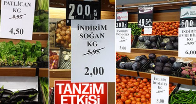 Tanzim satışları marketteki fiyatları düşürdü