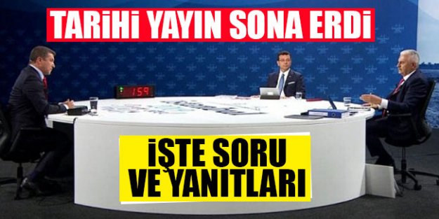 Tarihi yayın sona erdi İşte soru ve cevaplar