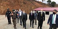 Trabzon Valisi Ustaoğlu, Şehit Meriç Alemdar atış alanında incelemelerde bulundu.