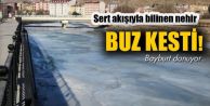 Bayburt'ta Çoruh Nehri Buz Kesti!