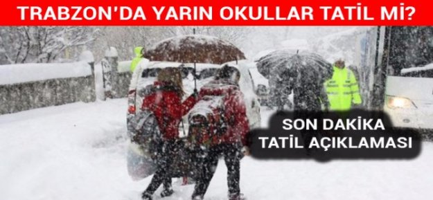 Trabzon'da etkili olan kar dolayısıyla, eğitime ara verildi...