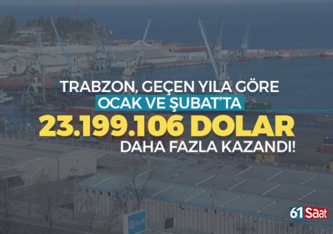 Trabzon'da ihracat 23 Milyon dolar arttı...