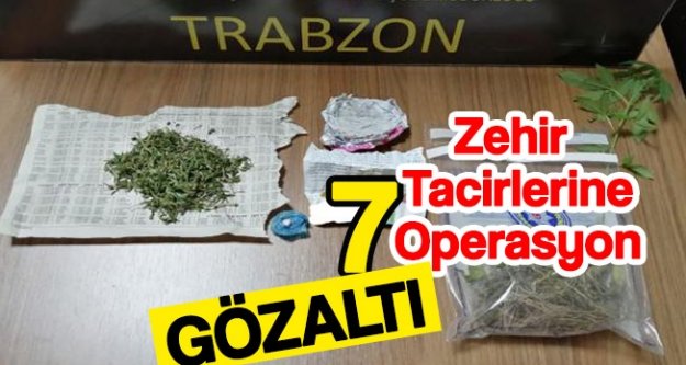 Trabzon'da uyuşturucu satıcılarına yönelik operasyon