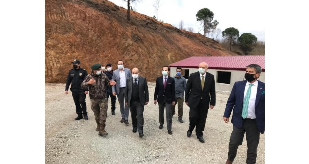 Trabzon Valisi Ustaoğlu, Şehit Meriç Alemdar atış alanında incelemelerde bulundu.