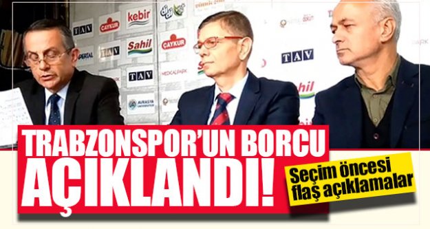 Trabzonspor'un borcu açıklandı!
