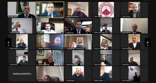 TTSO Meclis toplantısı video konferansla yapıldı.