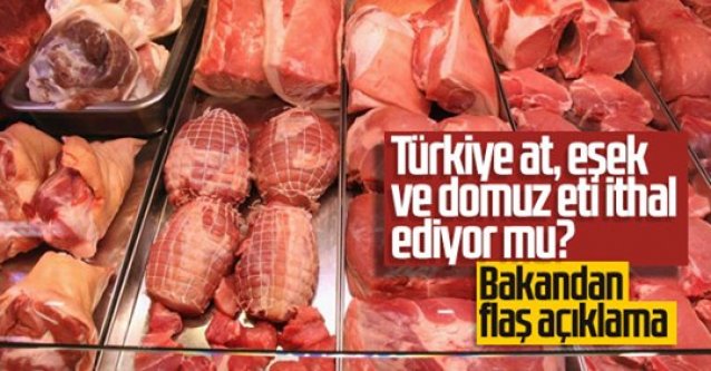 Türkiye at, eşek ve domuz eti ithal ediyor mu? Bakandan flaş açıklama