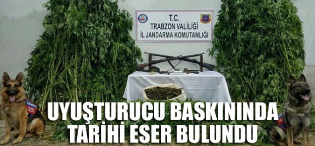 Uyuşturucu baskınında tarihi eser ele geçirildi...