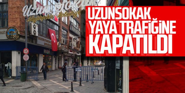 Uzun sokak yaya trafiğine kapatıldı