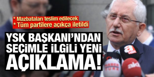YSK Başkanı Güven'den flaş açıklama!