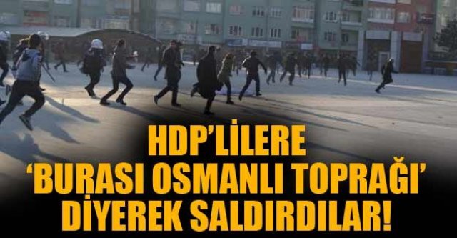 HDP'lilere taşlı saldırı